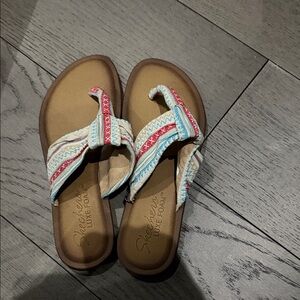 Skechers Women's Sandals with Red and Blue Accents